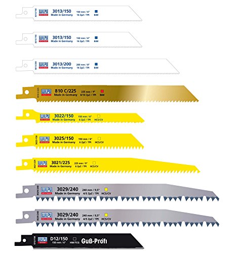WILPU 10-er Säbelsägeblätter-Sortiment für Holz & Kunststoff von Wilpu