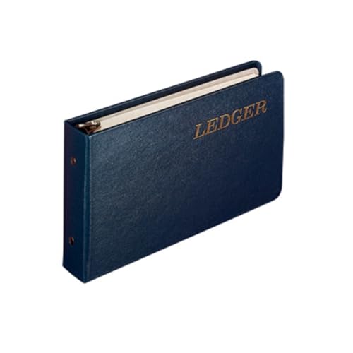 Wilson Jones Ringordner Outfit, Buchhaltesystem mit Ringbuch, Ledgerblätter und A-Z Register (W0203-58BLA), blau, 3,8 cm von Wilson Jones