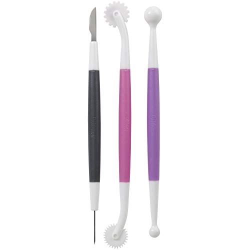 Wilton Fondant und Gum Paste Starter Tool Set/3, Icing Modellierungswerkzeug für Kuchendeko Fondant Torten Kuchen - Set/3, Weiß von Wilton