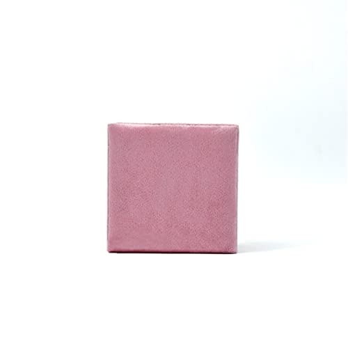 Windmilne Ringbox, tragbare Reise-Schmuckschatulle für Halsketten, Ohrringe, Ringe, für Heiratsantrag und Hochzeit (Rosa, 8,7 x 6 x 8,7 cm) von Windmilne