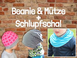 Beanie & Mütze + Schlupfschal von Windschnittich