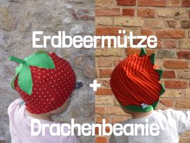 Erdbeermütze + Drachenbeanie von Windschnittich