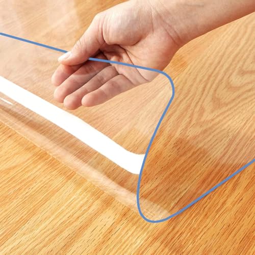 WingCanto 50,8 x 244,8 cm PVC-Tischdecke, kristallklarer Tischschutz, Vinyl-Tischschutz, Büro-Schreibtischunterlage, Teppichschutz für Holzmöbel, Schrank, Bildschirmabdeckung, Küche, von WingCanto