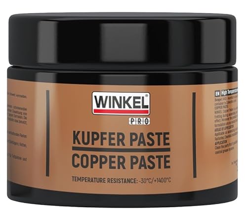 500 g WINKEL Kupferpaste - Kupfer Paste, Kupferfett, Hochtemperaturfett geeignet bis 1100 °C, Hochleistungsfett Schutz, Trenn-und Schmierstoff für hohe Temperaturen, 500 g von Winkel