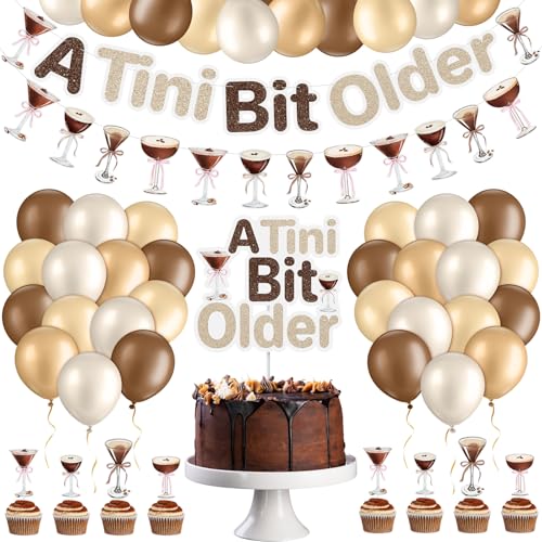 WinnerWhy Espresso Martini Party Dekorationen A Tini Bit Ältere Banner Girlande Kuchen Topper Ballons für Espresso Martini Geburtstag Party Dekorationen achelorette Brautdusche Party Supplies von WinnerWhy