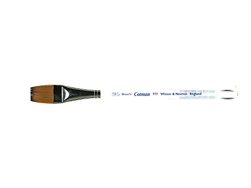 Winsor & Newton 5307119 Cotman Aquarell Synthetikhaar Pinsel - Serie 777 - Ein - Strich - Pinsel, kurzer Stiel mit exzellenter Sprungkraft, Farbtragekraft und Punktgenauigkeit - 19mm - 3/4" von Winsor & Newton