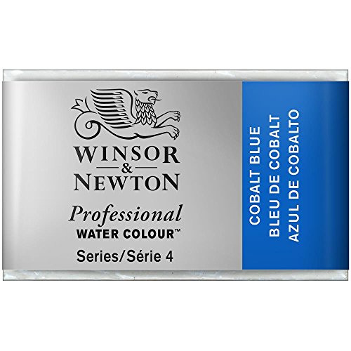 Winsor & Newton 0100178 Professional Aquarellfarbe, lebendige Wasserfarben in Künstlerqualität, hohe Farbbrillanz & Leuchtkraft, lichtecht, Archivqualität, ganzer Napf - Kobaltblau von Winsor & Newton