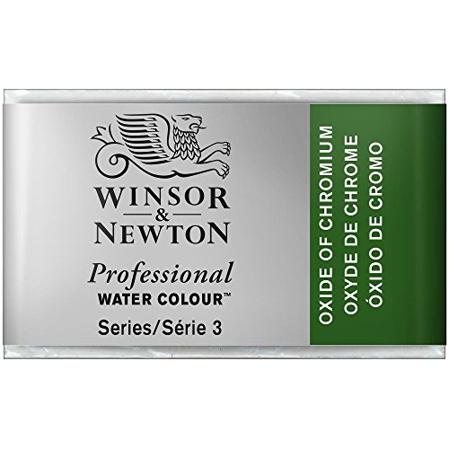 Winsor & Newton 0100459 Professional Aquarellfarbe, lebendige Wasserfarben in Künstlerqualität, hohe Farbbrillanz & Leuchtkraft, lichtecht, Archivqualität, ganzer Napf - Chromoxid von Winsor & Newton