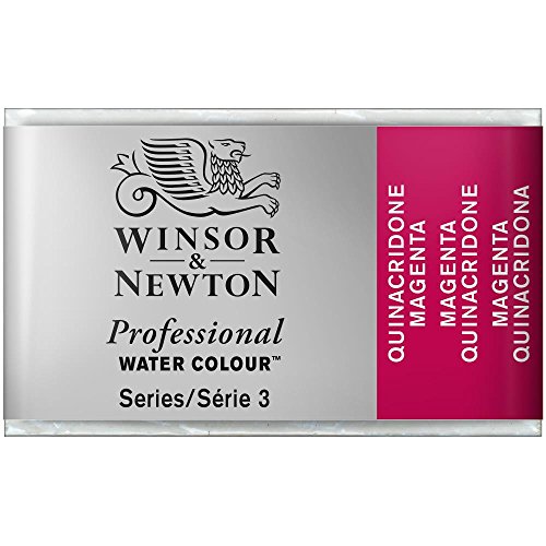 Winsor & Newton 0100545 Professional Aquarellfarbe, lebendige Wasserfarben in Künstlerqualität, hohe Farbbrillanz & Leuchtkraft, lichtecht, Archivqualität, ganzer Napf - Chinacridon Magenta von Winsor & Newton