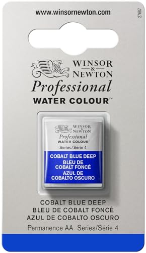 Winsor & Newton 0101180 Professional Watercolours (feinste Künstler Aquarellfarbe - 1/2 Näpfchen höchstmöglicher Pigmentierung, ausgezeichneter Lichtechtheit) kobaltblau dunkel von Winsor & Newton