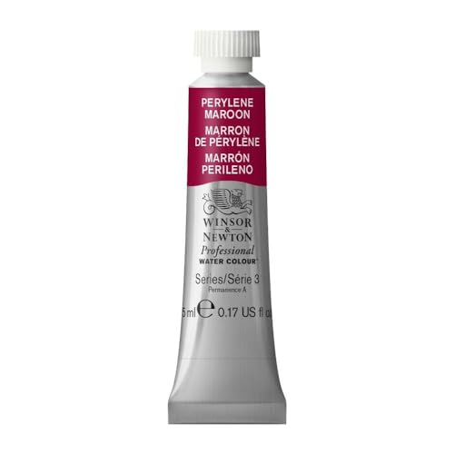 Winsor & Newton 0102507 Professional Aquarellfarbe, lebendige Wasserfarben in Künstlerqualität, hohe Farbbrillanz & Leuchtkraft, lichtecht, Archivqualität, 5ml Tube - Perylenkastanie von Winsor & Newton