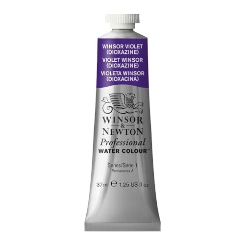 Winsor & Newton 0114733 Professional Aquarellfarbe, lebendige Wasserfarben in Künstlerqualität, hohe Farbbrillanz & Leuchtkraft, lichtecht, Archivqualität, 37ml Tube - Winsorviolett (Dioxazin) von Winsor & Newton