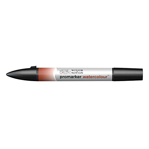 Winsor & Newton 0201061 Aquarellmarker - 2 Spitzen, Pinsel- und feiner Spitze, lichtecht, hochpigmentierte Aquarellfarben für Kalligrafie, Zeichnungen - Rot gebrannt von Winsor & Newton