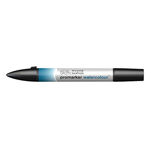 Winsor & Newton 0201654 Aquarellmarker - 2 Spitzen, Pinsel- und feiner Spitze, lichtecht, hochpigmentierte Aquarellfarben für Kalligrafie, Zeichnungen - Türkis von Winsor & Newton