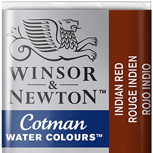 Winsor & Newton 0301317 Cotman Aquarellfarbe mit guter Transparenz, hervorragender Tönungsstärke und guten Maleigenschaften, Wasserfarbe im 1/2 Napf - Indischrot von Winsor & Newton