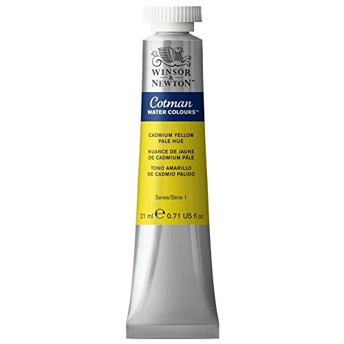 Winsor & Newton 0308119 Cotman Aquarellfarbe mit ausgezeichneter Transparenz, Farbkraft und Verarbeitungseigenschaften, Wasserfarbe 21ml Tube - Kadmiumgelb Hell Farbton von Winsor & Newton