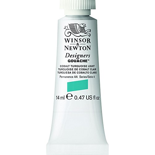 Winsor & Newton 0605191 Designers Gouache, feinste künstlerfarbe, 14ml Tube, Deckend, hochwertige Pigmente, kobalttürkis hell von Winsor & Newton