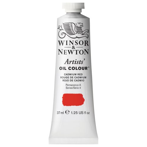 Winsor & Newton 1214094 Artists Ölfarbe - 37ml Tube, Künstler - Ölfarbe mit höchstmöglicher Pigmentierung, höchste Lichtechtheit - Kadmiumrot von Winsor & Newton