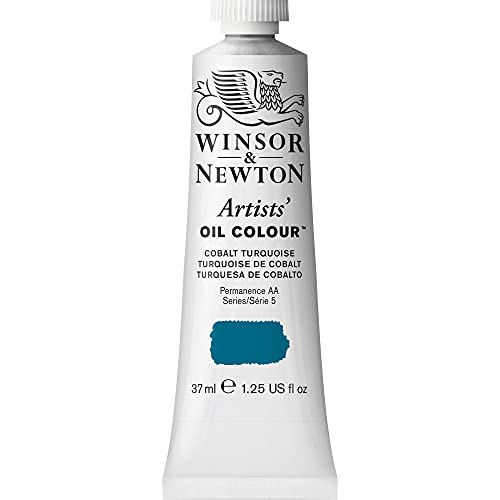 Winsor & Newton 1214190 Artists Ölfarbe - 37ml Tube, Künstler - Ölfarbe mit höchstmöglicher Pigmentierung, höchste Lichtechtheit - Kobalttürkis von Winsor & Newton