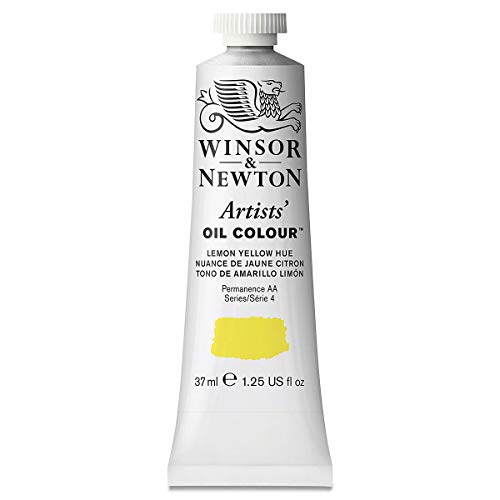 Winsor & Newton 1214347 Artists Ölfarbe - 37ml Tube, Künstler - Ölfarbe mit höchstmöglicher Pigmentierung, höchste Lichtechtheit - Zitronengelb - Farbton von Winsor & Newton