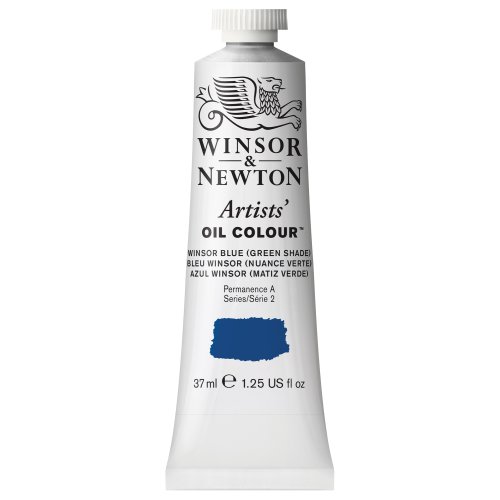 Winsor & Newton 1214707 Artists Ölfarbe - 37ml Tube, Künstler - Ölfarbe mit höchstmöglicher Pigmentierung, höchste Lichtechtheit - Winsorblau (Grünton) von Winsor & Newton