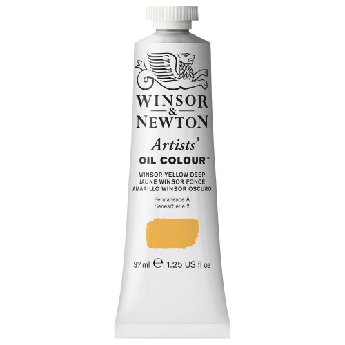 Winsor & Newton 1214731 Artists Ölfarbe - 37ml Tube, Künstler - Ölfarbe mit höchstmöglicher Pigmentierung, höchste Lichtechtheit - Winsorgelb Dunkel von Winsor & Newton