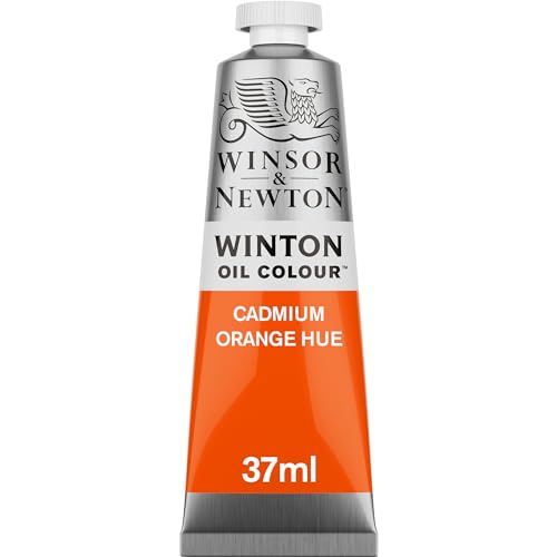 Winsor & Newton 1414090 Winton, feine hochwertige Ölfarbe - 37ml Tube mit gleichmäßiger Konsistenz, Lichtbeständig, hohe Deckkraft, Reich an Farbpigmenten - Kadmium orange Farbton von Winsor & Newton