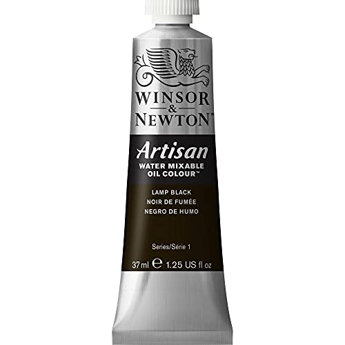 Winsor & Newton 1514337 Artisan wassermischbare Ölfarbe, hohe Pigmentkonzentration, gute Deckkraft & Lichtechtheit - 37ml Tube, Lampenschwarz von Winsor & Newton