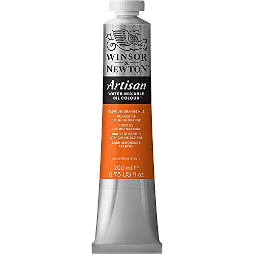 Winsor & Newton 1537090 Artisan wassermischbare Ölfarbe, hohe Pigmentkonzentration, gute Deckkraft & Lichtechtheit - 200ml Tube, Kadmium Orange Farbton von Winsor & Newton