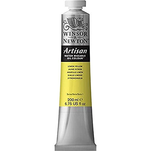 Winsor & Newton 1537346 Artisan wassermischbare Ölfarbe, hohe Pigmentkonzentration, gute Deckkraft & Lichtechtheit - 200ml Tube, Zitronengelb von Winsor & Newton