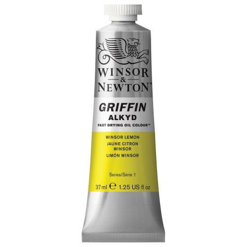 Winsor & Newton 1914331 Griffin Alkyd schnell trocknende Ölfarbe 37ml Tube, hergestellt aus hochwertigen Pigmenten, Lichtecht - Elfenbeinschwarz von Winsor & Newton