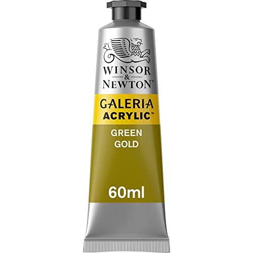 Winsor & Newton 2120294 Galeria Acrylfarbe, hohe Pigmentierung, lichtecht, buttrige Konsistenz, 60 ml Tube - Grüngold von Winsor & Newton