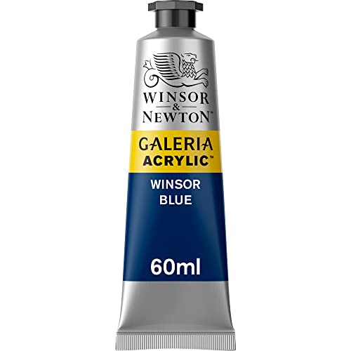 Winsor & Newton 2120706 Galeria Acrylfarbe, hohe Pigmentierung, lichtecht, buttrige Konsistenz, 60 ml Tube - Winsorblau von Winsor & Newton