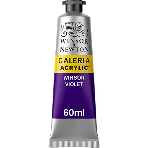 Winsor & Newton 2120728 Galeria Acrylfarbe, hohe Pigmentierung, lichtecht, buttrige Konsistenz, 60 ml Tube - Winsorviolett von Winsor & Newton