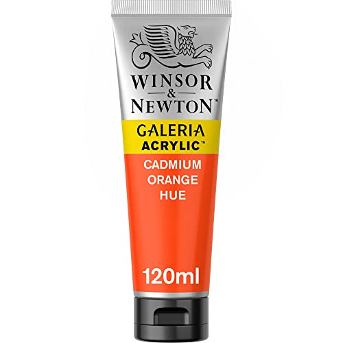 Winsor & Newton 2131090 Galeria Acrylfarbe, hohe Pigmentierung, lichtecht, buttrige Konsistenz, 120ml Tube, kadmiumorange von Winsor & Newton