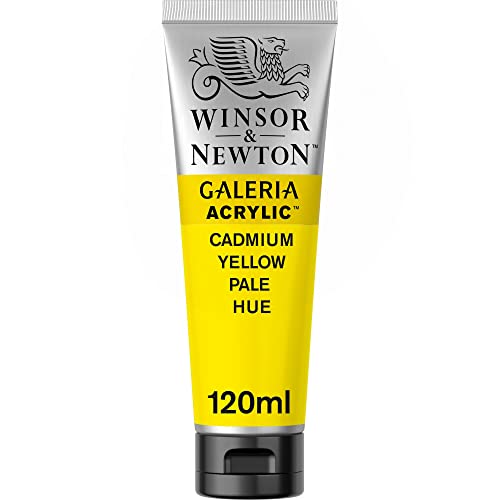 Winsor & Newton 2131114 Galeria Acrylfarbe, hohe Pigmentierung, lichtecht, buttrige Konsistenz, 120ml Tube, kadmiumgelb Blass von Winsor & Newton