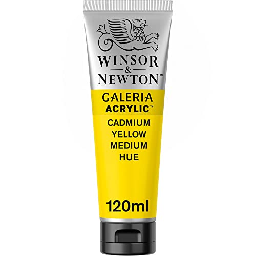 Winsor & Newton 2131120 Galeria Acrylfarbe, hohe Pigmentierung, lichtecht, buttrige Konsistenz, 120ml Tube, kadmiumgelb Mittel von Winsor & Newton