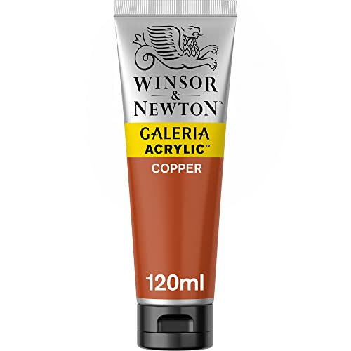 Winsor & Newton 2131214 Galeria Acrylfarbe, hohe Pigmentierung, lichtecht, buttrige Konsistenz, 120ml Tube, kupfer von Winsor & Newton