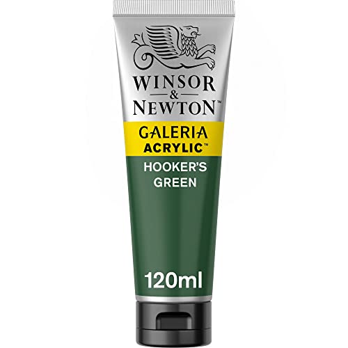 Winsor & Newton 2131311 Galeria Acrylfarbe, hohe Pigmentierung, lichtecht, buttrige Konsistenz, 120ml Tube, hooker´s grün von Winsor & Newton