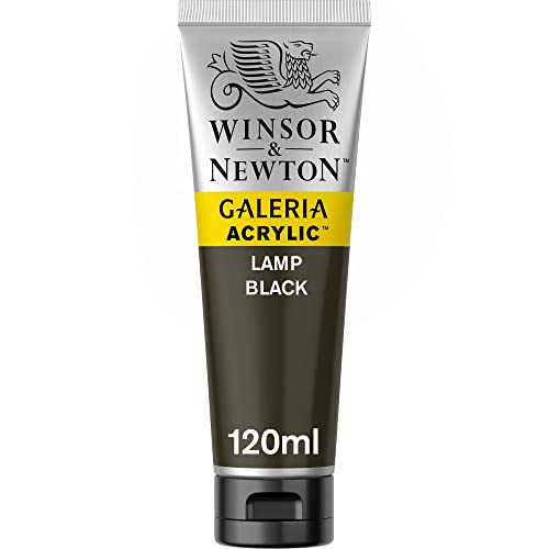 Winsor & Newton 2131337 Galeria Acrylfarbe, hohe Pigmentierung, lichtecht, buttrige Konsistenz, 120ml Tube, lampenschwarz von Winsor & Newton