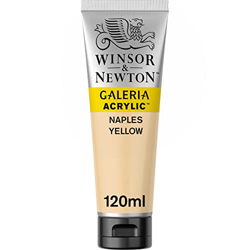 Winsor & Newton 2131422 Galeria Acrylfarbe, hohe Pigmentierung, lichtecht, buttrige Konsistenz, 120 ml Tube - Neapelgelb von Winsor & Newton