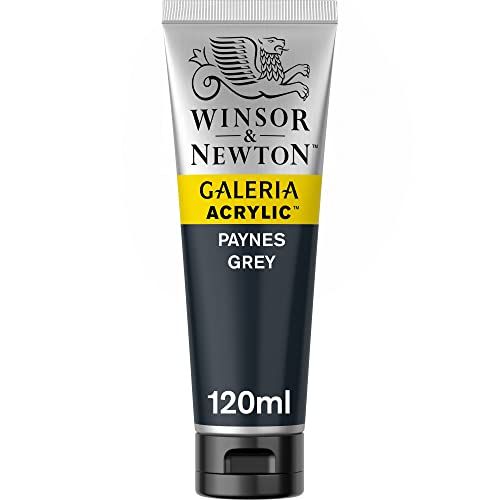 Winsor & Newton 2131465 Galeria Acrylfarbe, hohe Pigmentierung, lichtecht, buttrige Konsistenz, 120 ml Tube - Payne's Grau von Winsor & Newton