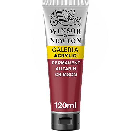 Winsor & Newton 2131466 Galeria Acrylfarbe, hohe Pigmentierung, lichtecht, buttrige Konsistenz, 120 ml Tube - Permanent Alizarinkarmesin von Winsor & Newton