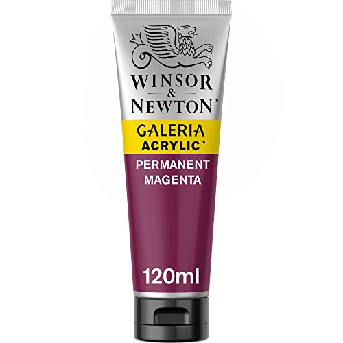 Winsor & Newton 2131488 Galeria Acrylfarbe, hohe Pigmentierung, lichtecht, buttrige Konsistenz, 120 ml Tube - Permanentmagenta von Winsor & Newton