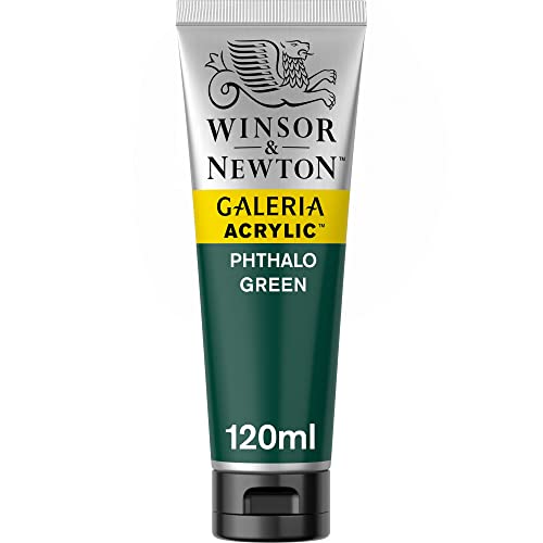 Winsor & Newton 2131522 Galeria Acrylfarbe, hohe Pigmentierung, lichtecht, buttrige Konsistenz, 120 ml Tube - Phthalogrün von Winsor & Newton