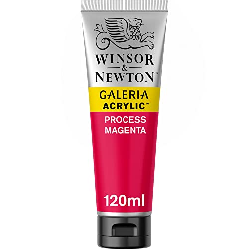 Winsor & Newton 2131533 Galeria Acrylfarbe, hohe Pigmentierung, lichtecht, buttrige Konsistenz, 120 ml Tube - Process Magenta von Winsor & Newton