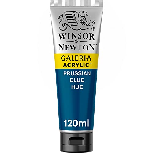 Winsor & Newton 2131541 Galeria Acrylfarbe, hohe Pigmentierung, lichtecht, buttrige Konsistenz, 120 ml Tube - Preussischblau von Winsor & Newton