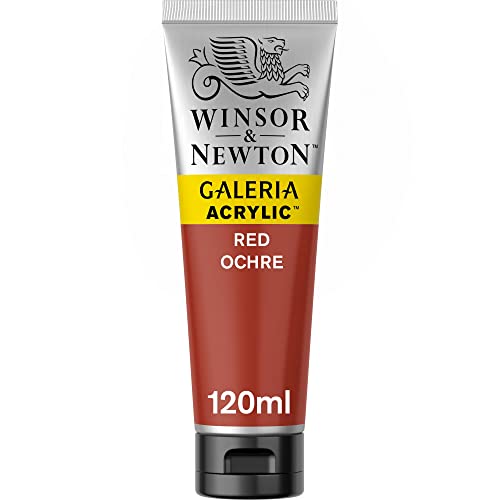 Winsor & Newton 2131564 Galeria Acrylfarbe, hohe Pigmentierung, lichtecht, buttrige Konsistenz, 120 ml Tube - Roter Ocker von Winsor & Newton