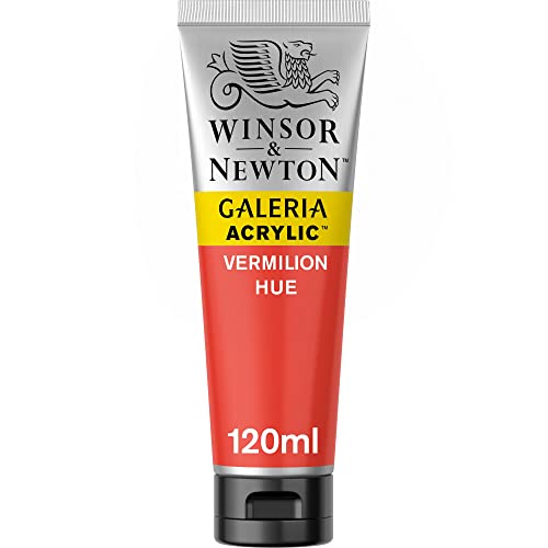 Winsor & Newton 2131682 Galeria Acrylfarbe, hohe Pigmentierung, lichtecht, buttrige Konsistenz, 120 ml Tube - Zinnober von Winsor & Newton