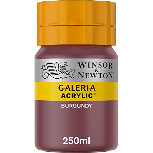 Winsor & Newton 2137075 Galeria Acrylfarbe, hohe Pigmentierung, lichtecht, buttrige Konsistenz, 250 ml Tube - Burgunderrot von Winsor & Newton